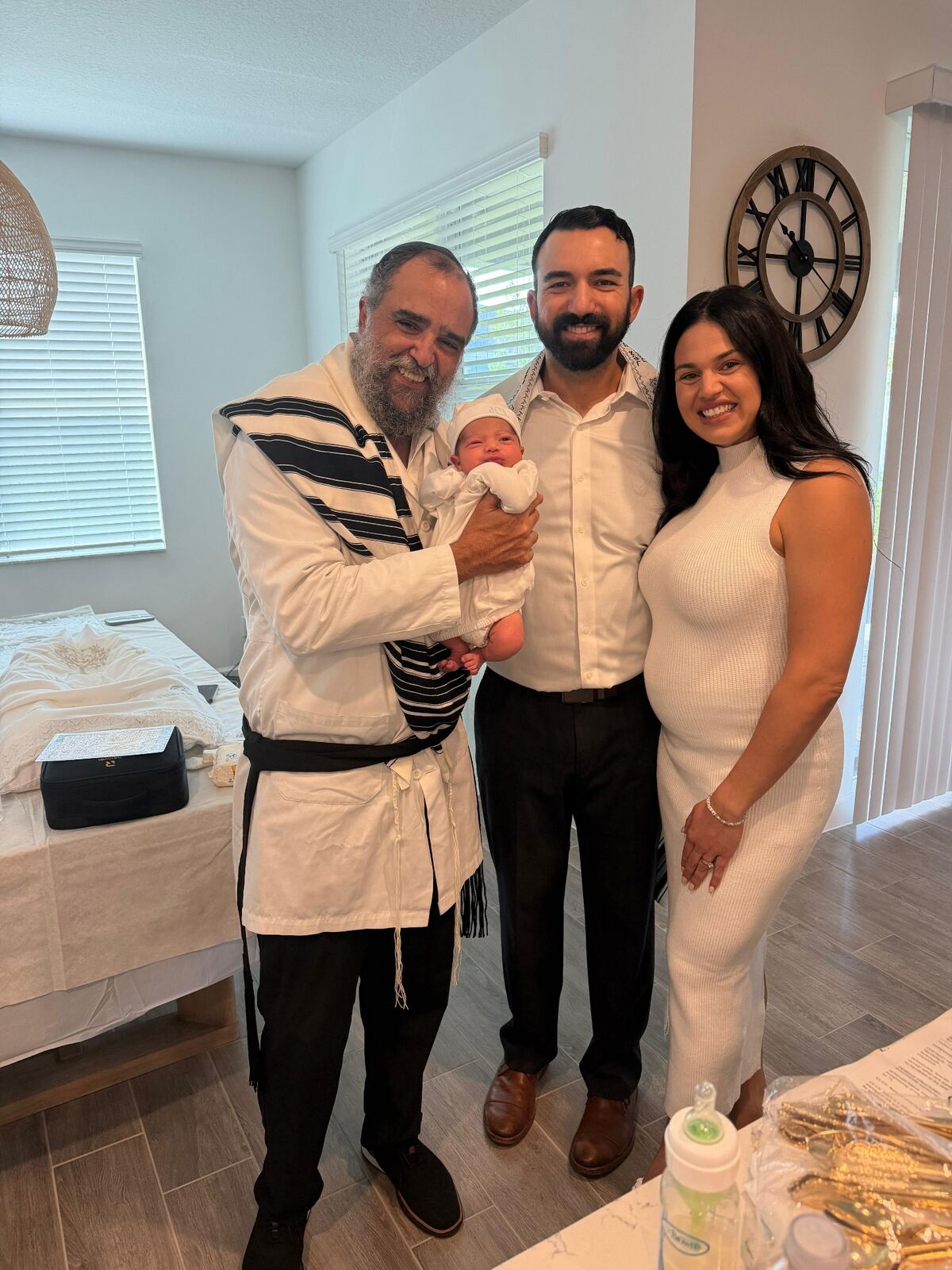 Surrounded by family